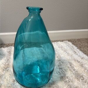 Elegant Blue Glass Vase